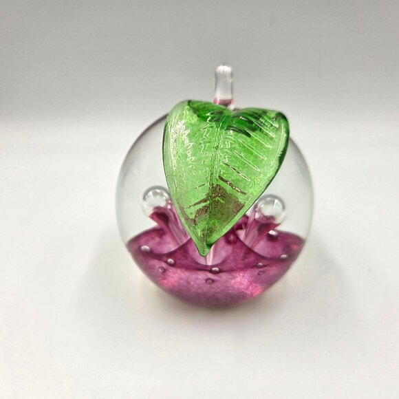 Caithness Glass Windfall Ruby Apple Paperweight Scotland Teacher Nature Decor - Picture 5 of 14